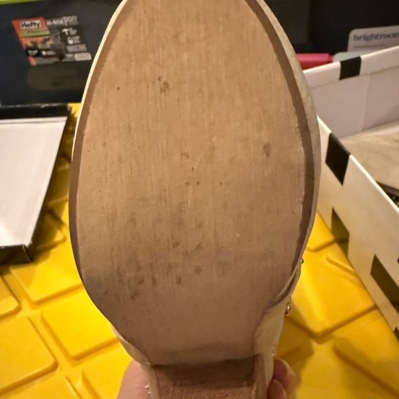 Not Rated Beige Heeled Boots with Rhinestone Straps - Picture 7 of 10